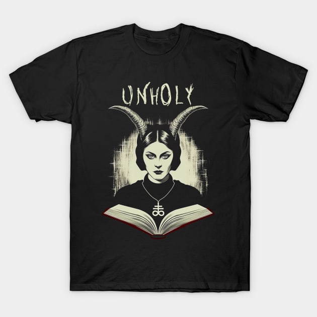 Dark Gothic Horror Unholy T-Shirt by Tshirt Samurai